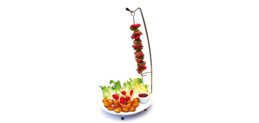Support à brochette en acier inoxydable