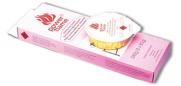 Powerflame lot de 3 barquettes de 80 gr