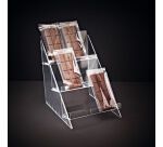 présentoir 3 étages pour 36 tablettes de chocolat 30x22x29 cm