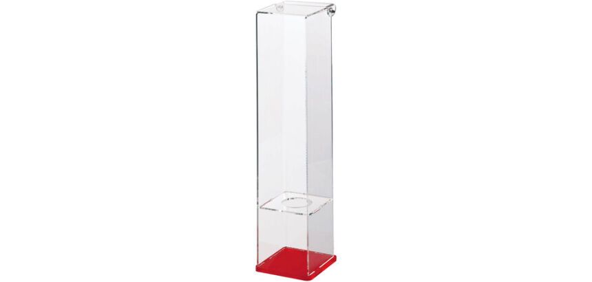 porte-cornets à glace vertical 1 trous de 35 mm avec couvercle articulé