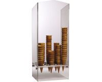 porte-cornets à glace plexiglass 6 trous 31 mm et 12 trous 26 mm