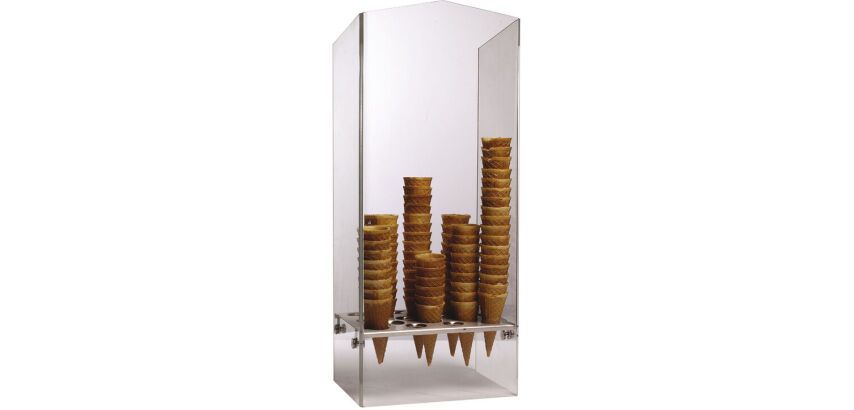 porte-cornets à glace plexiglass 6 trous 31 mm et 12 trous 26 mm