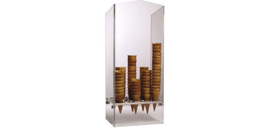 porte-cornets à glace plexiglass 6 trous 31 mm et 12 trous 26 mm