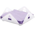 porte-serviettes carré de comptoir en PMMA transparent pour serviettes 33x33 cm dim : 170x170x75 mm