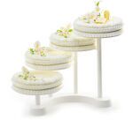 présentoir à gâteaux pour buffet 4 étages de 28 cm hauteur 44 cm
