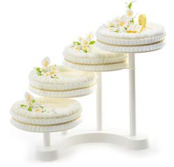 présentoir à gâteaux pour buffet 4 étages de 28 cm hauteur 44 cm