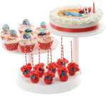présentoir à gâteaux pour buffet 3 étages de 28 cm hauteur 25 cm