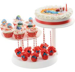 présentoir à gâteaux pour buffet 3 étages de 28 cm hauteur 25 cm