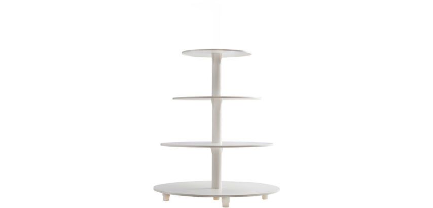 présentoir à pièce montée 4 étages 20,25,32 et 34 cm hauteur 55 cm