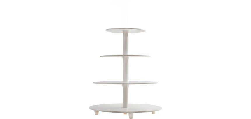 présentoir à pièce montée 4 étages 20,25,32 et 34 cm hauteur 55 cm