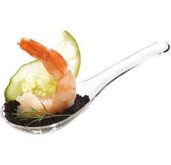 carton de 300 (6 paquets de 50) cuillère Asie transparentes pour mises en bouche 120 x40 mm