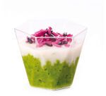 carton de 300 (20 paquets de 15) verrines en polystyrène pour mises en bouche Origami transparentes 55x44 mm 6 cl