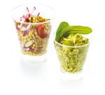 carton de 10 (10 paquets de 10) verrines en polystyrène pour entrées et desserts Ypsilon ø 70 H80 mm 15 cl
