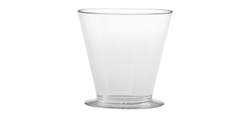 carton de 100 verrines en polystyrène pour entrées et desserts Luna ø 75 H73m 17 cl