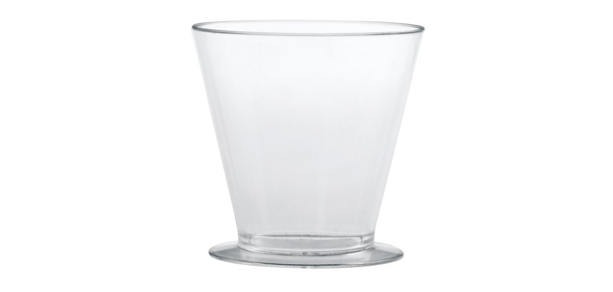 carton de 100 verrines en polystyrène pour entrées et desserts Luna ø 75 H73m 17 cl