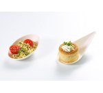 carton de 300 (10 paquets de 30) mises en bouche en fibre spoon 79x52 mm