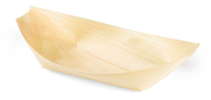 carton de 1000 (20 paquets de 50) barquettes en feuille de pin 235x115x20 mm