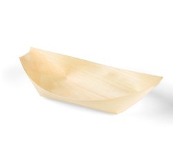 carton de 1000 (20 paquets de 50) barquettes en feuille de pin 130x80x20 mm