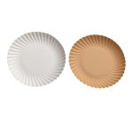 boîte de 500 (10 sachets de 50) coupelles en carton festonnées kraft / blanc ø 95 mm