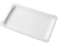 carton de 1500 (6 sachets de 250) plateaux en carton blanc 13x20 cm