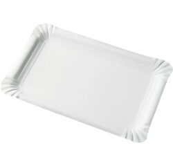 carton de 1500 (6 sachets de 250) plateaux en carton blanc 13x20 cm