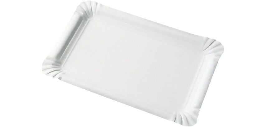 carton de 1500 (6 sachets de 250) plateaux en carton blanc 13x20 cm