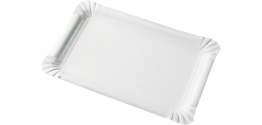 carton de 1500 (6 sachets de 250) plateaux en carton blanc 13x20 cm