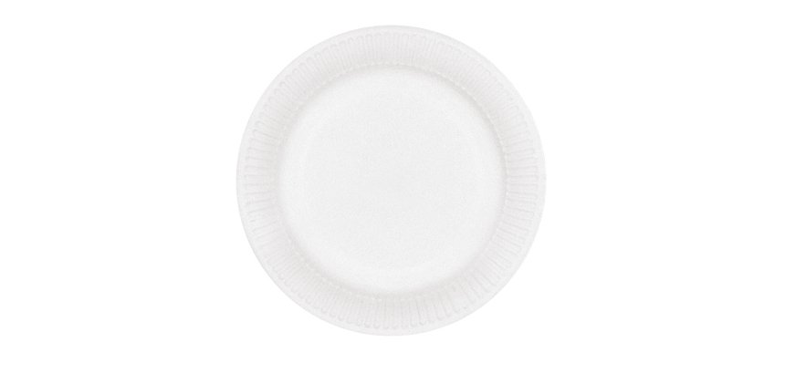 carton de 1000 (10 paquets de 100) assiettes en carton blanc ø 15 cm