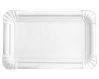 carton de 2000 (8 sachets de 250) plateaux en carton blanc 10x16 cm