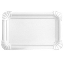 carton de 2000 (8 sachets de 250) plateaux en carton blanc 10x16 cm