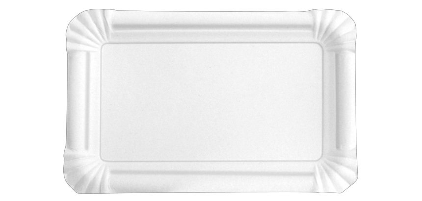 carton de 2000 (8 sachets de 250) plateaux en carton blanc 10x16 cm