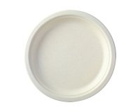 carton de 500 (10 paquets de 50) assiettes en fibre rondes blanches ø 26 cm