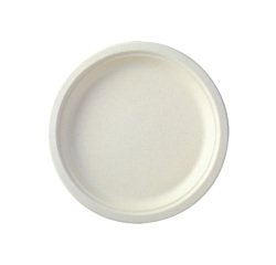 carton de 1000 (20 paquets de 50) assiettes en fibre rondes blanches ø 15 cm