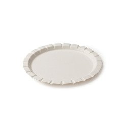 carton de 700 (14 paquets de 50) assiettes à dessert en carton blanc Alpha  ø 17,5 cm