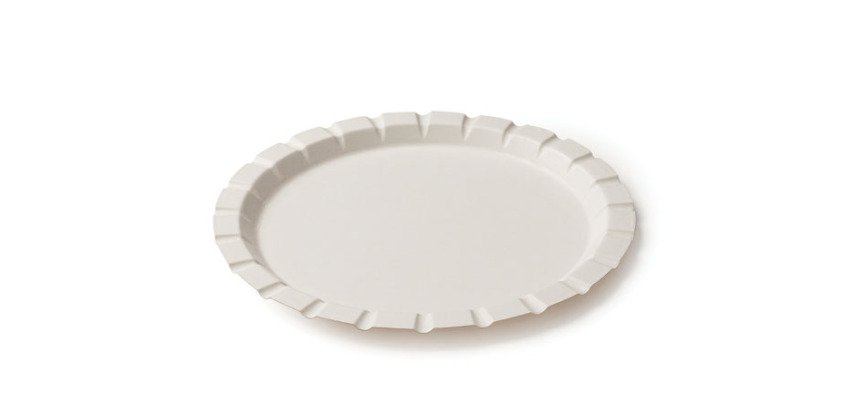 carton de 700 (14 paquets de 50) assiettes à dessert en carton blanc Alpha  ø 17,5 cm