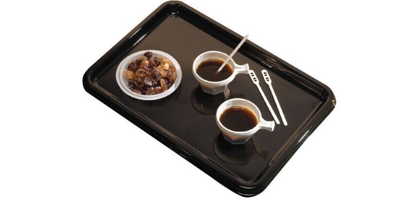 carton de 50 (5 sachets de 10) plateaux lunch noirs 360x240 mm