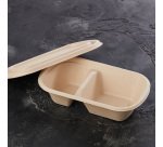 carton de 500 (10 paquets de 50) couvercles rectangulaires en fibre écrue 23,5x14 cm