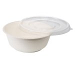 carton de 1000 (20 sachets de 50) saladiers en fibre de canne ronds sans couvercle ø 114 mm 25 cl
