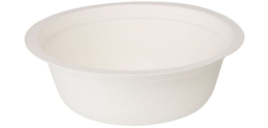 carton de 600 (12 sachets de 50) saladiers en fibre de canne ronds sans couvercle ø 175 mm 100 cl