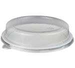 carton de 1000 (10 sachets de 100) couvercles en pet pour saladiers ronds en fibre de canne ø 114 mm