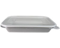 carton de 600 (12 paquets de 50) couvercles en pet pour barquettes en fibre 215x140 mm