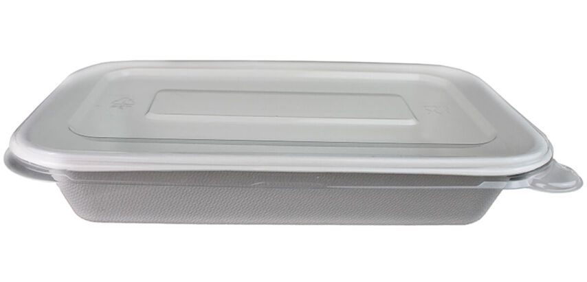 carton de 600 (12 paquets de 50) couvercles en pet pour barquettes en fibre 215x140 mm