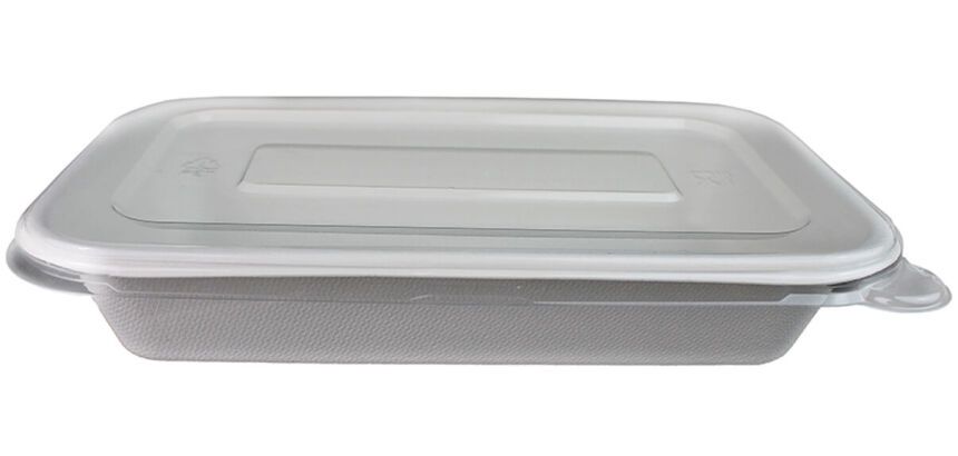 carton de 600 (12 paquets de 50) couvercles en pet pour barquettes en fibre 215x140 mm