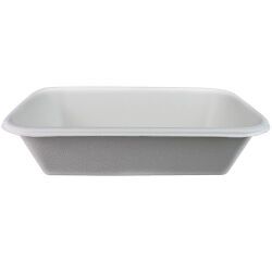 carton de 600 (12 paquets de 50) barquettes en fibre rectangulaires 215x140x52 mm 94 cl