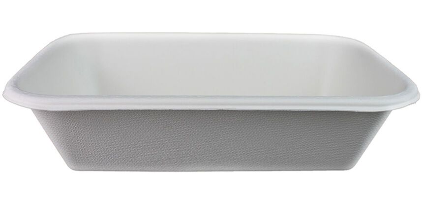 carton de 600 (12 paquets de 50) barquettes en fibre rectangulaires 215x140x52 mm 94 cl