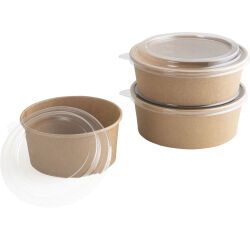carton de 300 (6 sachets de 50) saladiers carton kraft brun ronds ø 150 mm 50 cl