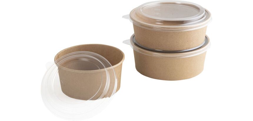 carton de 300 (6 sachets de 50) saladiers carton kraft brun ronds ø 150 mm 50 cl