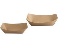 carton de 500 (2 sachets de 250) barquettes carton kraft brun rectangulaire 23x17,5x4,5 cm - 120 cl
