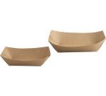 carton de 500 (2 sachets de 250) barquettes carton kraft brun rectangulaire 21x16,5x4 cm - 80 cl