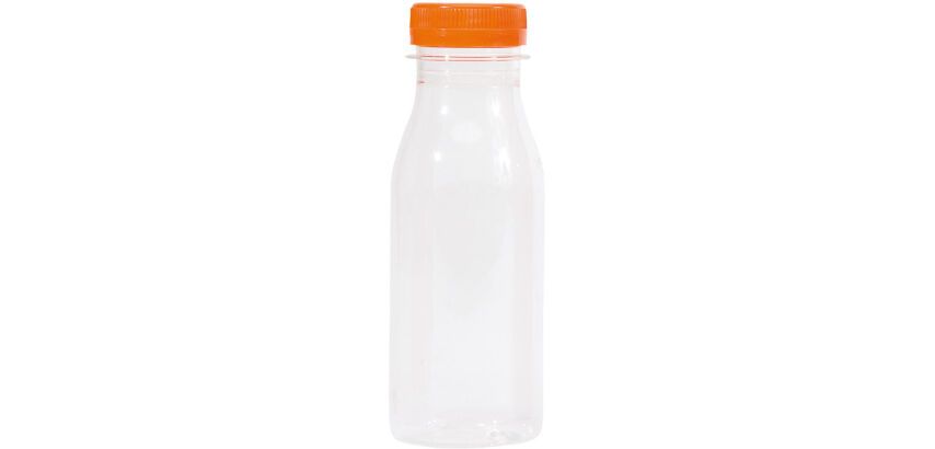 carton de 162 bouteilles  à jus de fruits transparentes en PET, sans bouchon, 33 cl